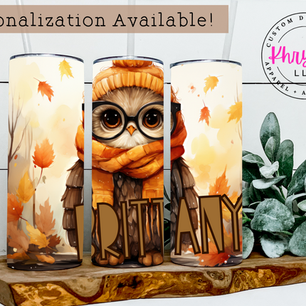 Whooo's Ready for Fall? 20oz Owl Tumbler with Straw