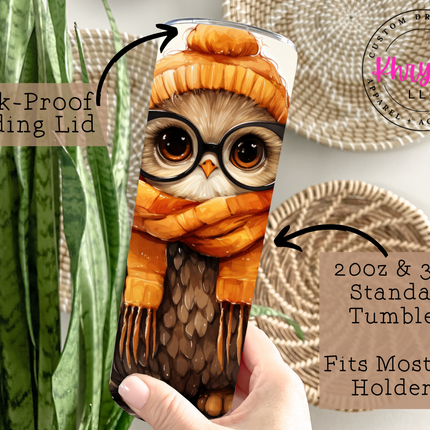 Whooo's Ready for Fall? 20oz Owl Tumbler with Straw