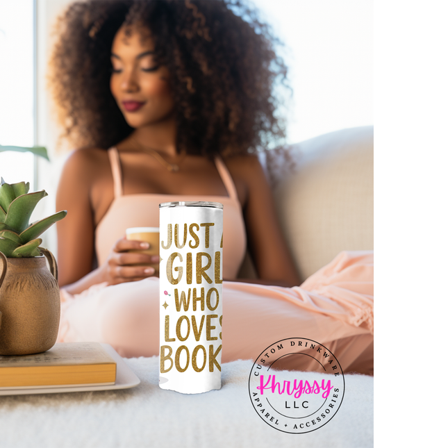 Personalized Book Lover Tumbler ⎸ Floral Book Stack Tumbler for Women ⎸ Custom Engraved Reader Gift