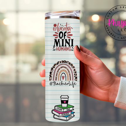 Best Teacher Ever Personalized 20oz Tumbler with Straw