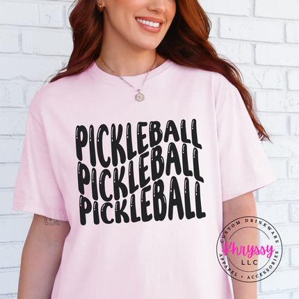 Pickleball Pickleball Pickleball Bold Repeat Graphic Unisex Pickleball Lover Statement Style