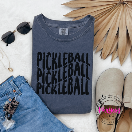 Pickleball Pickleball Pickleball Bold Repeat Graphic Unisex Pickleball Lover Statement Style