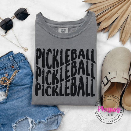 Pickleball Pickleball Pickleball Bold Repeat Graphic Unisex Pickleball Lover Statement Style