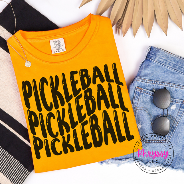 Pickleball Pickleball Pickleball Bold Repeat Graphic Unisex Pickleball Lover Statement Style