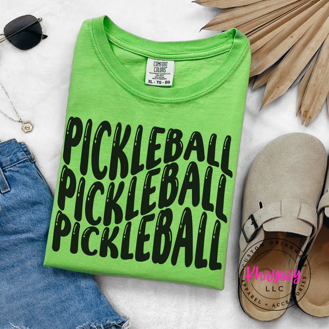 Pickleball Pickleball Pickleball Bold Repeat Graphic Unisex Pickleball Lover Statement Style