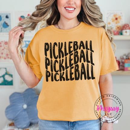 Pickleball Pickleball Pickleball Bold Repeat Graphic Unisex Pickleball Lover Statement Style