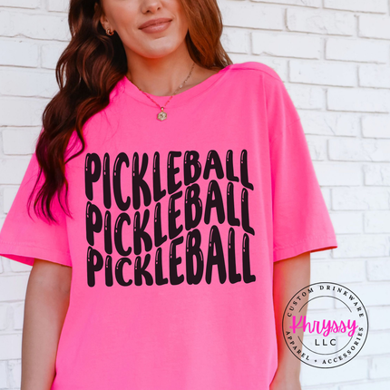 Pickleball Pickleball Pickleball Bold Repeat Graphic Unisex Pickleball Lover Statement Style