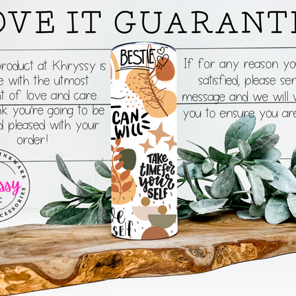 Boho Positive Affirmation 20oz Tumbler with Straw