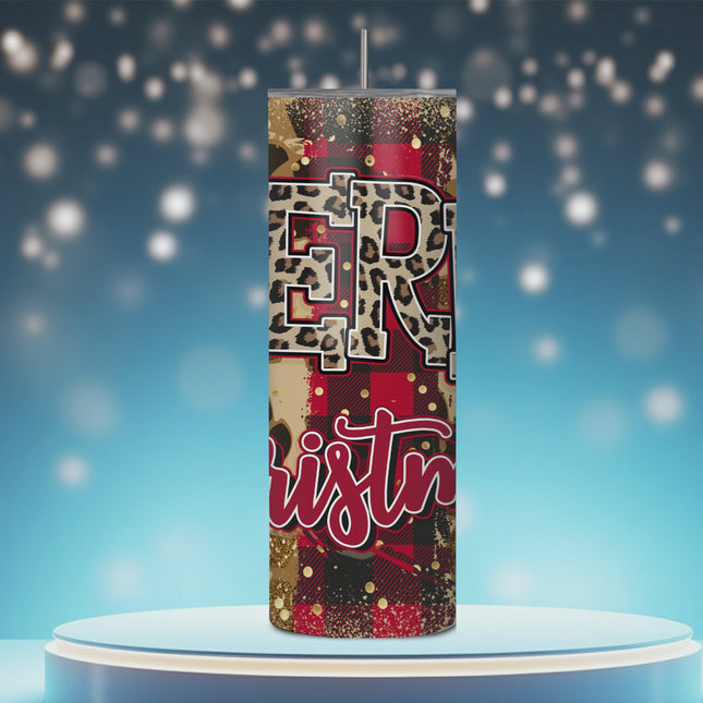 Wildly Festive Merry Christmas 20oz Tumbler with Straw
