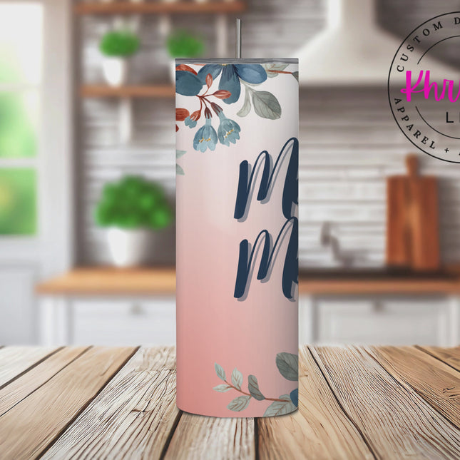 Mama Sunrise Stacked Custom 20oz Tumbler with Straw