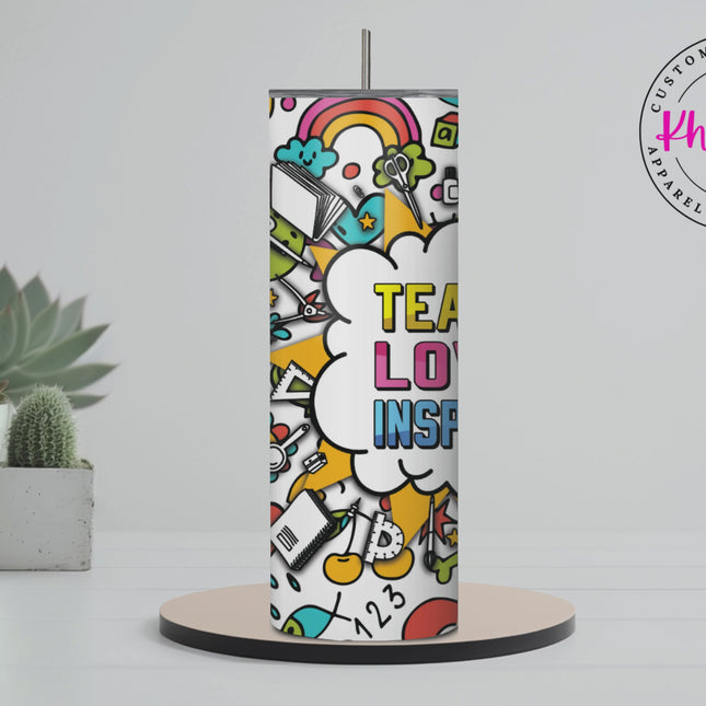 Teacher Life 20oz Tumbler with Straw