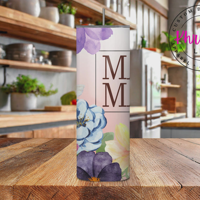 Mama Blooms 20oz Custom Tumbler with Straw