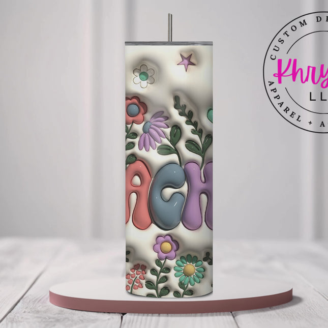 Teacher Bubble 20oz Tumbler with Straw
