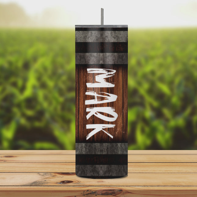 Patriot's Pride 20oz Barrel Tumbler with Straw
