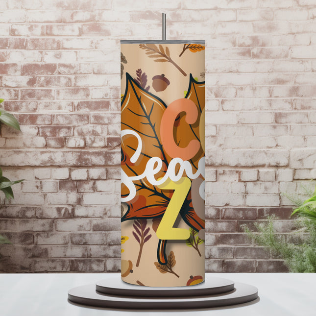 Autumn Delights: Cozy Season 20oz Tumbler with Straw