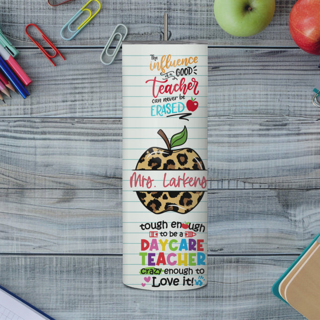 Best Teacher Ever Personalized 20oz Tumbler with Straw