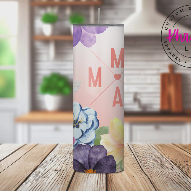 Mama & Blossoms Custom 20oz Tumbler with Straw