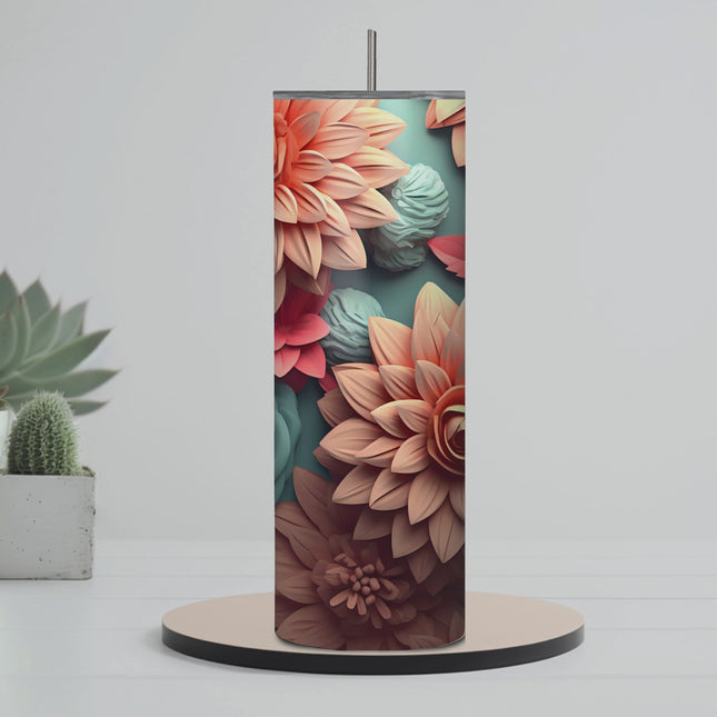 Enigmatic Blossom 20oz Tumbler with Straw