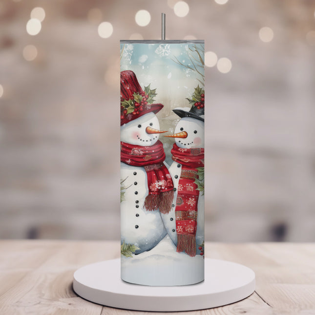 Snowy Delight 20oz Tumbler with Straw