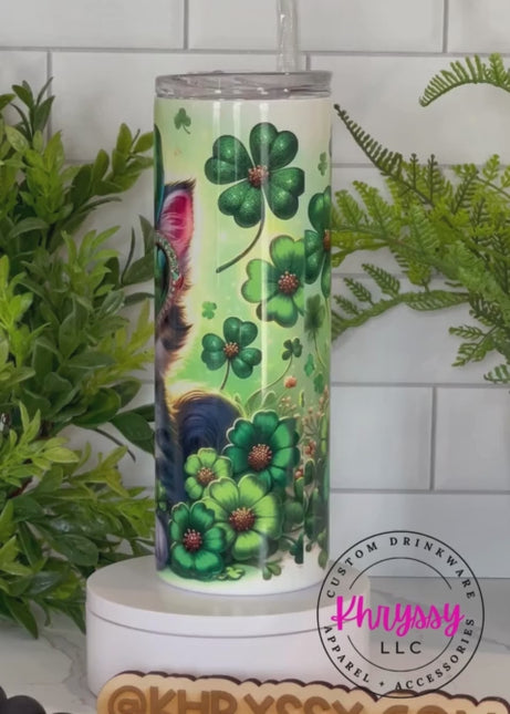 READY TO SHIP St. Patrick's Day Purr-fect Celebration 20oz Tumbler