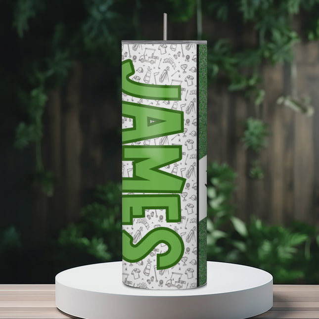 Swing in Style 20oz Personalized Golf Tumbler with Straw