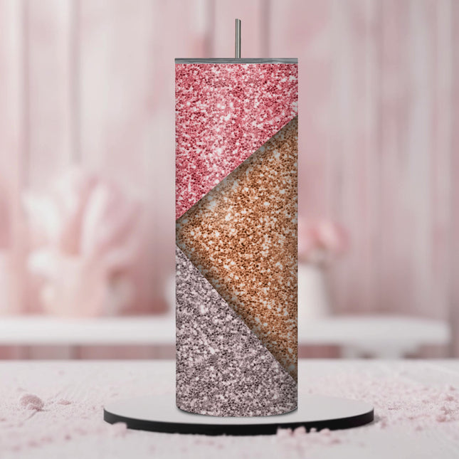 Make it Sparkle Faux Glitter 20oz Tumbler with Straw