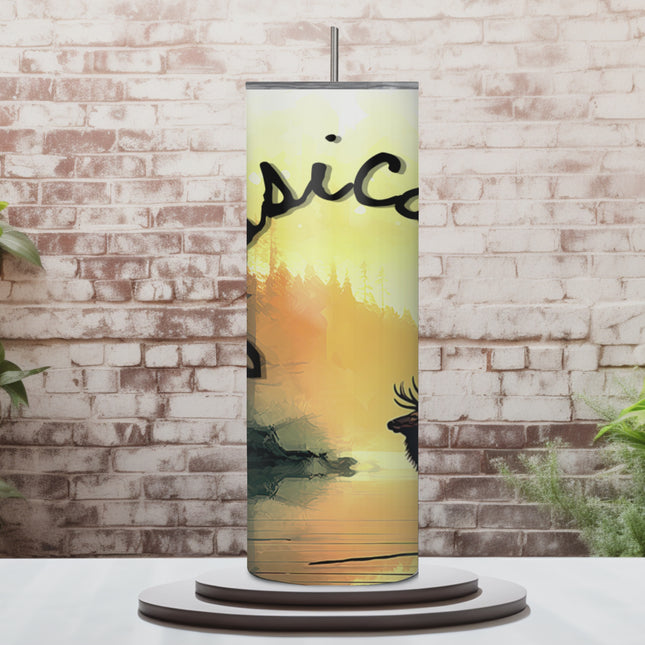 Majestic Elk Wilderness 20oz Tumbler with Straw