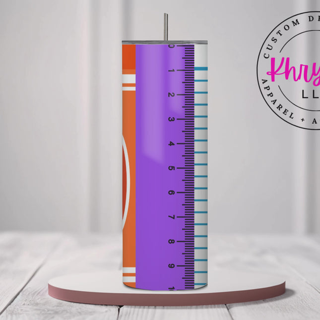 School Supplies Personalized 20oz Tumbler with Straw