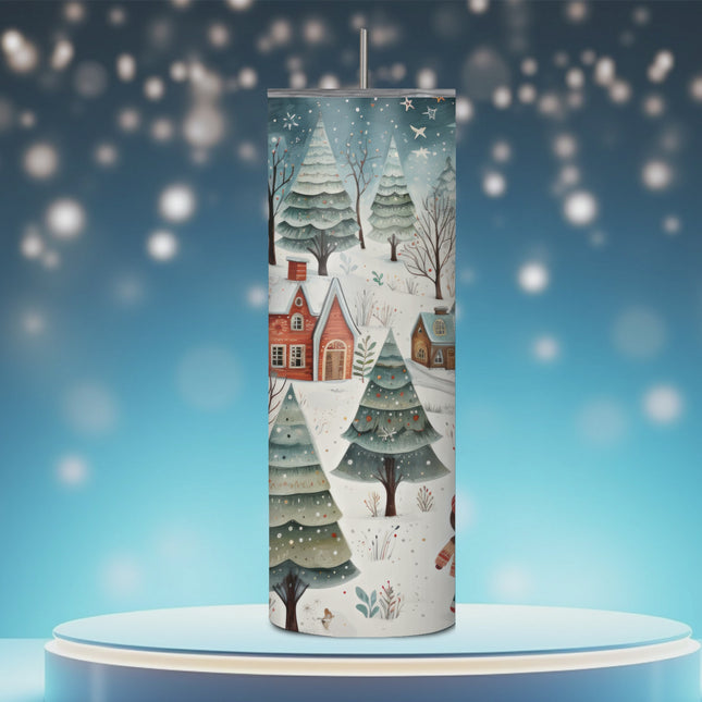 Snowfall Serenity 20oz Tumbler with Straw