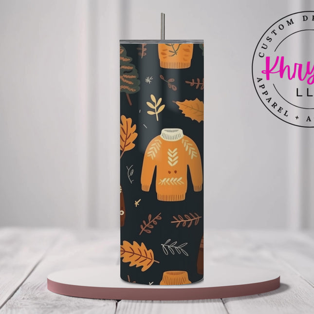 Cozy Comfort 20oz Sweater Weather Tumbler with Straw