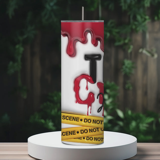 True Crime 20oz Bubble Tumbler with Straw