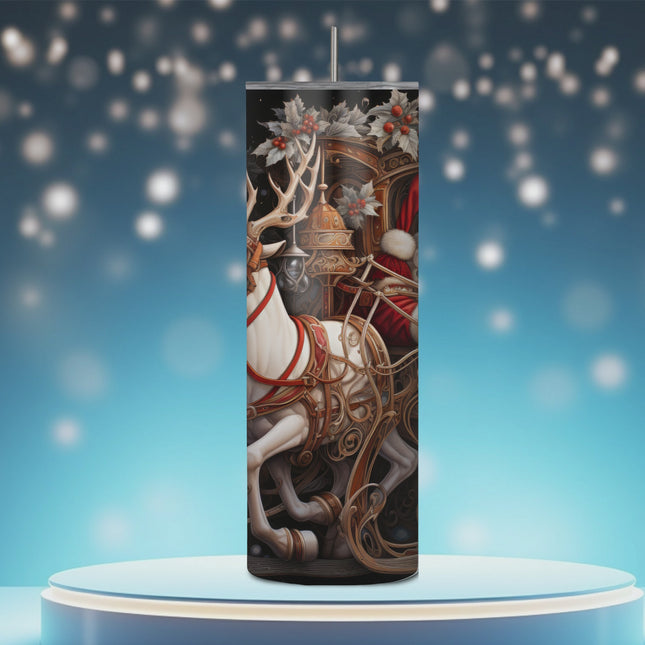 Santa's Timeless Charm 20oz Tumbler with Straw