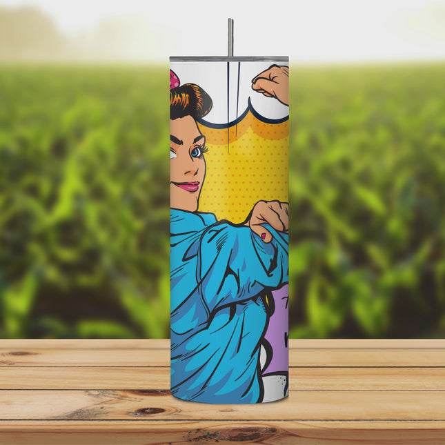 Administrator Because Badass Custom 20oz Tumbler with Straw