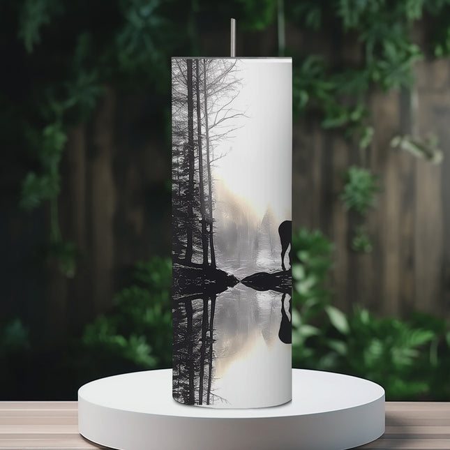 Dark Deer 20oz Tumbler with Straw
