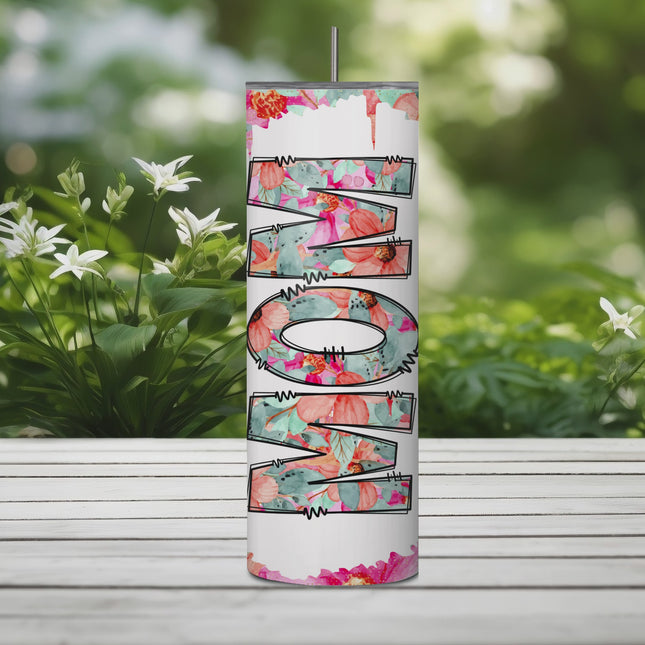 MOM Floral Bliss 20oz Tumbler with Straw