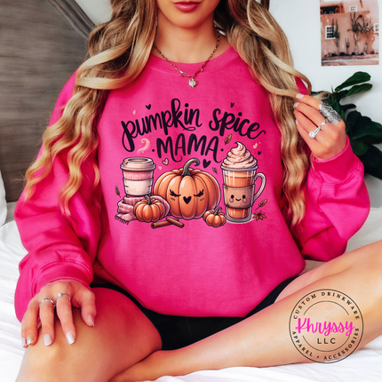 Pumpkin Spice Mama Fall Crewneck For Moms