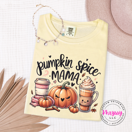 Butter tee with the pumpkin spice mama fall design