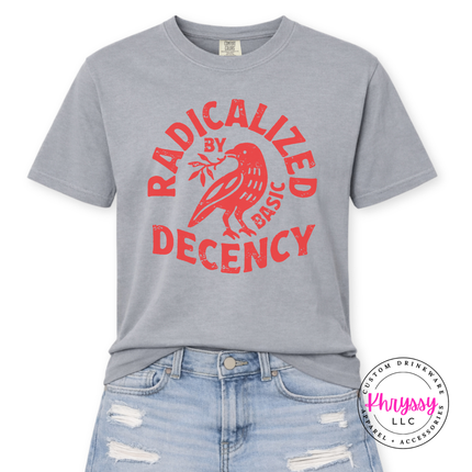 Soft Comfort Colors sarcastic statement shirt with bold raven typography