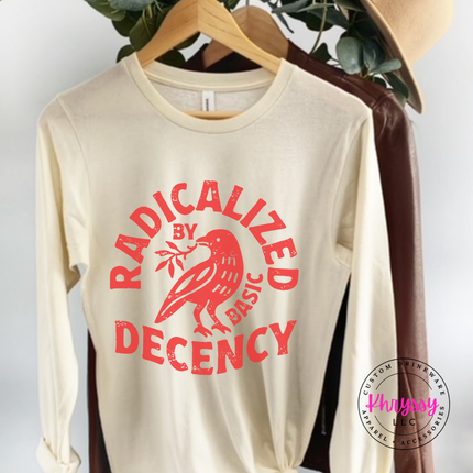 Bella Canvas fitted sarcastic activism long sleeve with bold raven typography