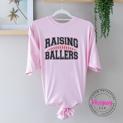 Raising Ballers Sports Parent Statement Unisex Game Day Gift Sports Family Style