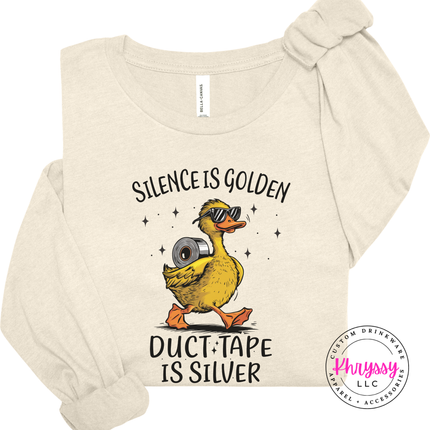 Layerable funny duck long sleeve with sarcastic script design
