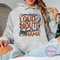 Ash hoodie with the somebody's loud mouth football mama helmet and football design