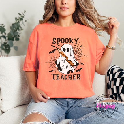 Melon tee with the cute Halloween teacher ghost design