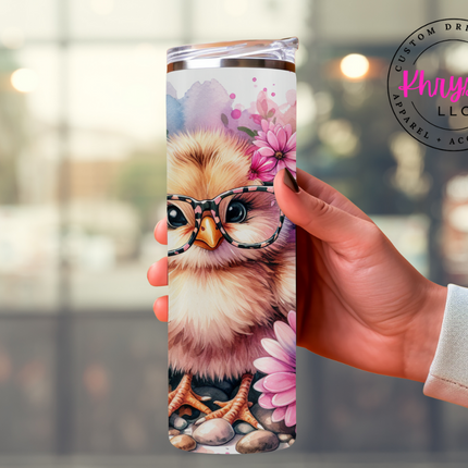 Spring Chick Bloom 20oz Tumbler with Straw