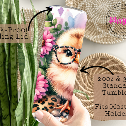 Spring Chick Bloom 20oz Tumbler with Straw