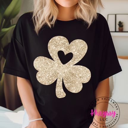 Shamrock Shimmer St. Patrick's Day FAUX Glitter Unisex Shirt