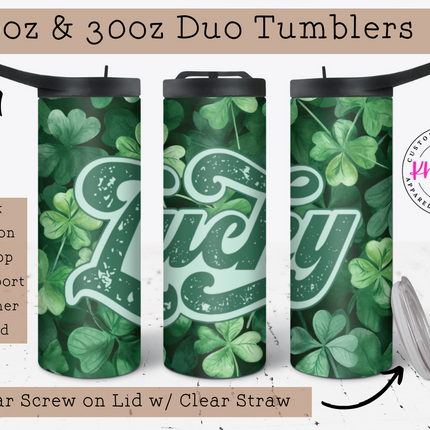 Cloverfield Delight  20oz Tumbler with Straw