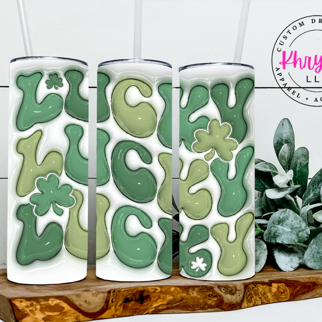 Lucky, Lucky, Lucky 20oz Tumbler with Straw