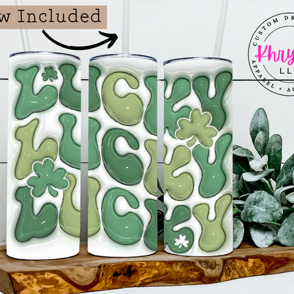 Lucky, Lucky, Lucky 20oz Tumbler with Straw