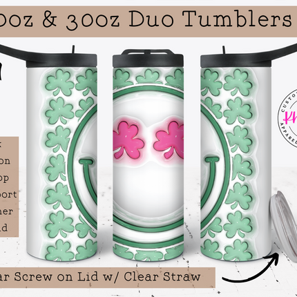 St. Patrick's Day Bliss 20oz Tumbler with Straw